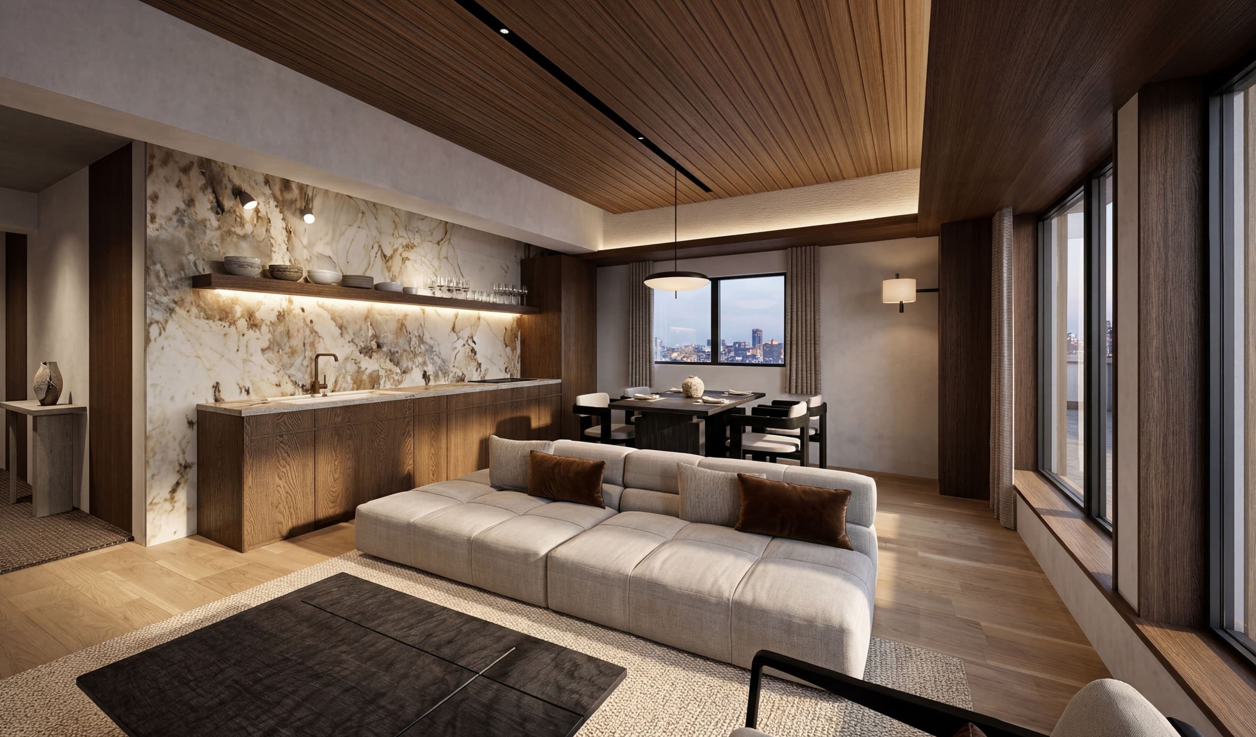 KYO Residence Shinjuku Yoyogi — building exterior on a tree-lined street in Yoyogi, Tokyo