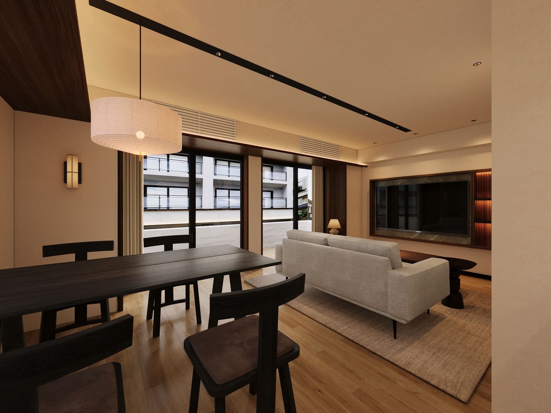 Unit 301 dining and living