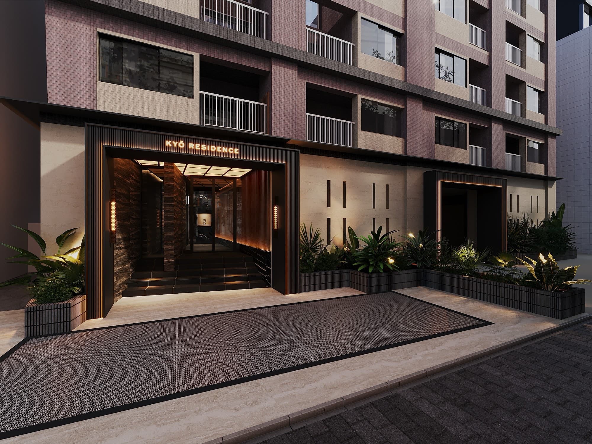 KYO Residence Shirokane — entrance render