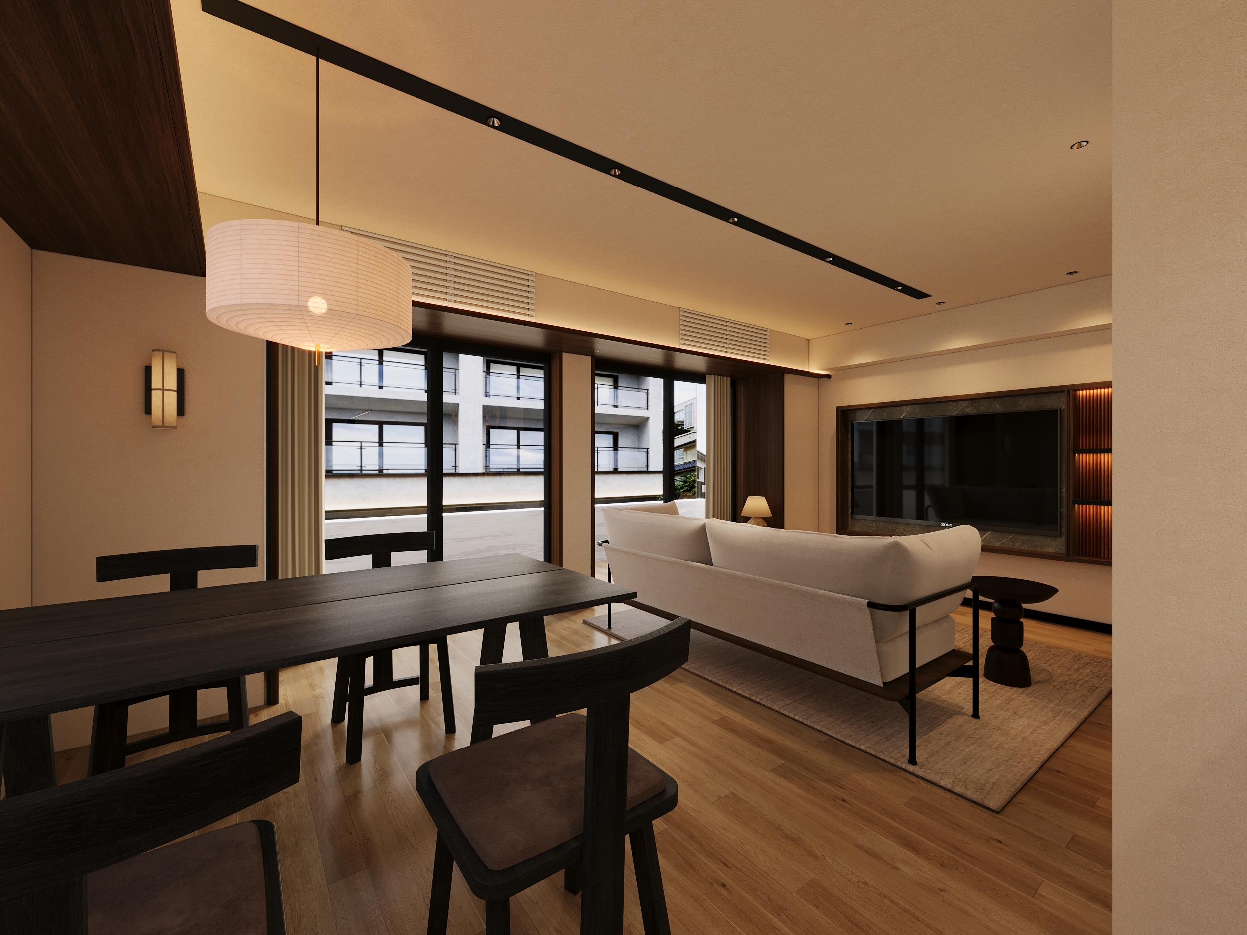 Unit 301 dining and living